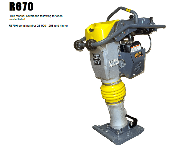 R670 Rammer Manual
